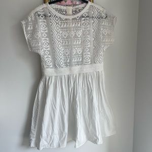 Madewell Geo lace White dress